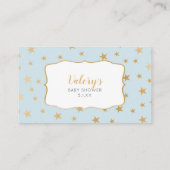 ブルー金ゴールドスターズボーイおむつラッフルカード 名刺 (裏面)