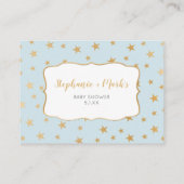 ブルー金ゴールドスターズボーイブックリクエストカード 名刺 (裏面)