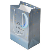 ブルー金ゴールドスターズラブユームーン ミディアムペーパーバッグ (正面アングル)