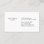 ブルー金ゴールドストライプの名刺 名刺 (裏面)