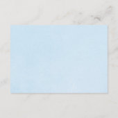 ブルー金ゴールドスノーフレーク男の子のシャワー本のリクエストe エンクロージャーカード (裏面)