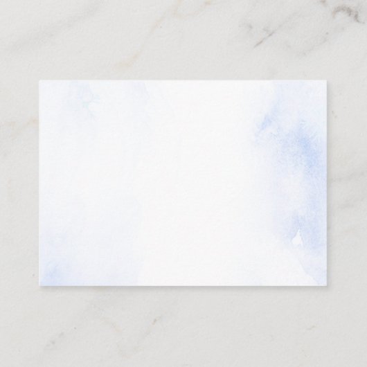 ブルー金ゴールドスノーフレーク赤ちゃんシャワーおむつラッフル エンクロージャーカード (裏面)