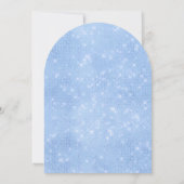 ブルー金ゴールドスパークルクインセアニラバルーン招待状 招待状 (裏面)