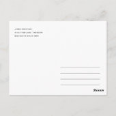 ブルー金ゴールドダリアフローラワークショップトークイベント招待状 ポストカード (裏面)