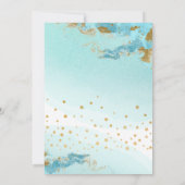 ブルー金ゴールドツインボーイ赤ちゃんシャワー招待状 招待状 (裏面)