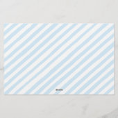 ブルー金ゴールドテディベア赤ちゃんシャワーアドバイスウィッシュカード 便箋 (裏面)