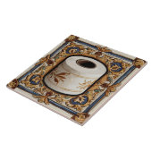 ブルー金ゴールドトイレ転が紙バおもしろいスルーム タイル (側面)