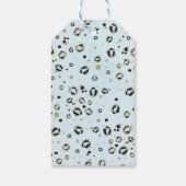 ブルー金ゴールドトロピカルサファリアニマルズボーイベビーシャワー ギフトタグ (裏面)