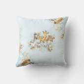 ブルー金ゴールドトロピカルジャングルサファリアニマルズ子供部屋 クッション (裏面)