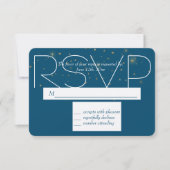 ブルー金ゴールドナイトアンダーザスターズRSVP 出欠カード (正面)