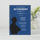 ブルー金ゴールドハイウェイパトロール退職パーティー 招待状 (スタンド正面)