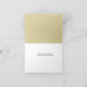 ブルー金ゴールドハートクリスチャン結婚クロスの感謝 サンキューカード (内部)