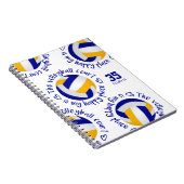 ブルー金ゴールドバレーボールのコートは私の幸せな場所である ノートブック (右側)