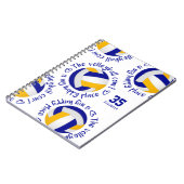 ブルー金ゴールドバレーボールのコートは私の幸せな場所である ノートブック (左側)