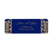 ブルー金ゴールドピーコックインディアン結婚ズ ラベル (正面)