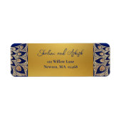 ブルー金ゴールドピーコックインディアン結婚ズ ラベル (正面)