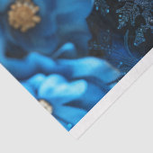 ブルー金ゴールドフローラアフロ・アメリカン・ウーマン・デコパージュ 薄葉紙 (詳細)