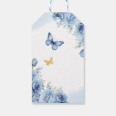 ブルー金ゴールドフローラキンセアニェラお願いありがとうギフト ギフトタグ (裏面)