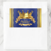 ブルー金ゴールドプリンスウォーターボトルラベル 長方形シール (バッグ)