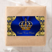 ブルー金ゴールドプリンスベビーシャワーウォーターボトル ラベル (インサイチュ)