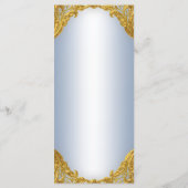 ブルー金ゴールドプリンスベビーシャワーメニュー メニュー (裏面)