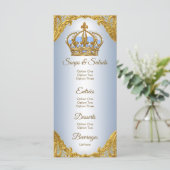 ブルー金ゴールドプリンスベビーシャワーメニュー メニュー (スタンド正面)