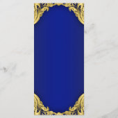 ブルー金ゴールドプリンスベビーシャワーメニュー メニュー (裏面)