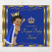 ブルー金ゴールドプリンスミニ酒ラベル リキュールボトルラベル (シングルラベル)