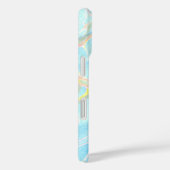 ブルー金ゴールドプリント大理石サマーカスタムモノグラム Case-Mate iPhoneケース (裏面 / 右)