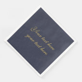 ブルー金ゴールドプロフェッショナルトレンディーミニマリストオウン文字 (コーナー)