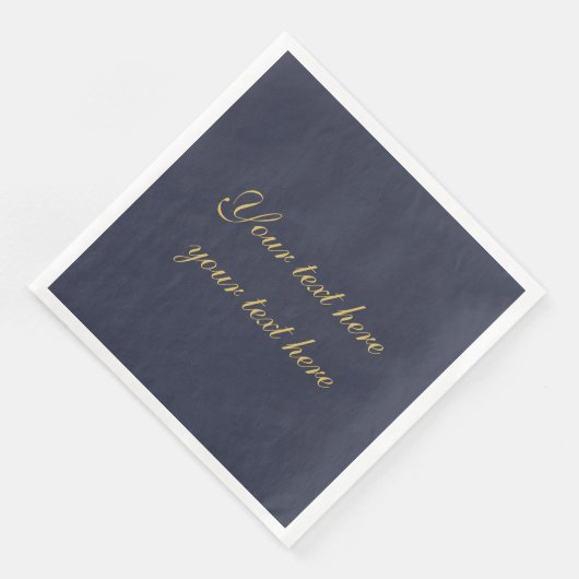 ブルー金ゴールドプロフェッショナルトレンディーミニマリストオウン文字 (コーナー)