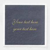 ブルー金ゴールドプロフェッショナルトレンディーミニマリストオウン文字 (正面)