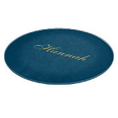 ブルー金ゴールドプロフェッショナルトレンディーミニマリスト名 カッティングボード (角)