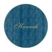 ブルー金ゴールドプロフェッショナルトレンディーミニマリスト名 カッティングボード (正面)