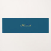 ブルー金ゴールドプロフェッショナルトレンディーミニマリスト名 ヨガマット (裏面(横))