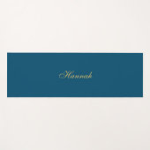 ブルー金ゴールドプロフェッショナルトレンディーミニマリスト名 ヨガマット (正面(横))