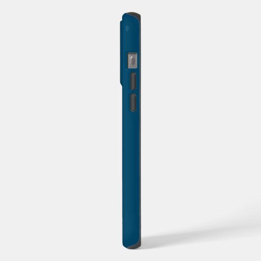 ブルー金ゴールドプロフェッショナルトレンディーミニマリスト名 iPhoneケース (左側面)