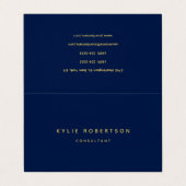 ブルー金ゴールドプロフェッショナルトレンディー 名刺 (外部フラット)