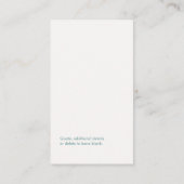 ブルー金ゴールドホリスティックロータスと自然健康 名刺 (裏面)