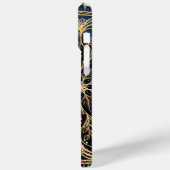 ブルー金ゴールドポインセチアフラワーマンダラ Case-Mate iPhoneケース (裏面 / 左)