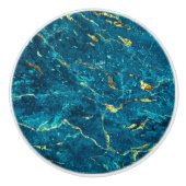 ブルー金ゴールドマフェイクーブルストーンセラモダンミックプル セラミックノブ (正面)