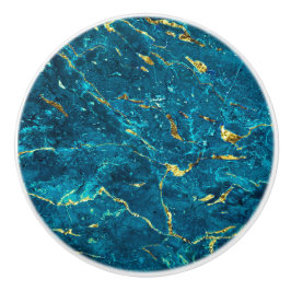 ブルー金ゴールドマフェイクーブルストーンセラモダンミックプル セラミックノブ