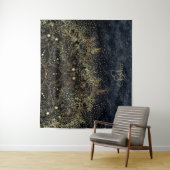 ブルー金ゴールドマンダラフローラ タペストリー (インサイチュ)