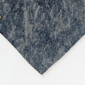 ブルー金ゴールドマンダラフローラ フリースブランケット (角)