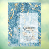 ブルー金ゴールドマーブルヘアサロン ウィンドウサイン (シート3)