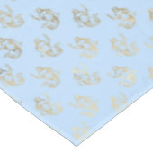 ブルー金ゴールドマーメイドテーマベビーシャワー誕生日デコール テーブルクロス (アングル)