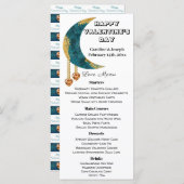 ブルー金ゴールドムーンオレンジハート宝石バレンタインデー メニュー (正面/裏面)