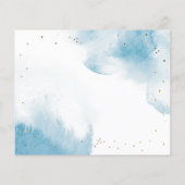 ブルー金ゴールドムーンスターズベビーシャワーアドバイスカード (裏面)