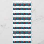 ブルー金ゴールドムーン赤いハート宝石バレンタインデー メニュー (裏面)