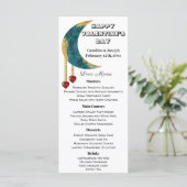 ブルー金ゴールドムーン赤いハート宝石バレンタインデー メニュー (スタンド正面)